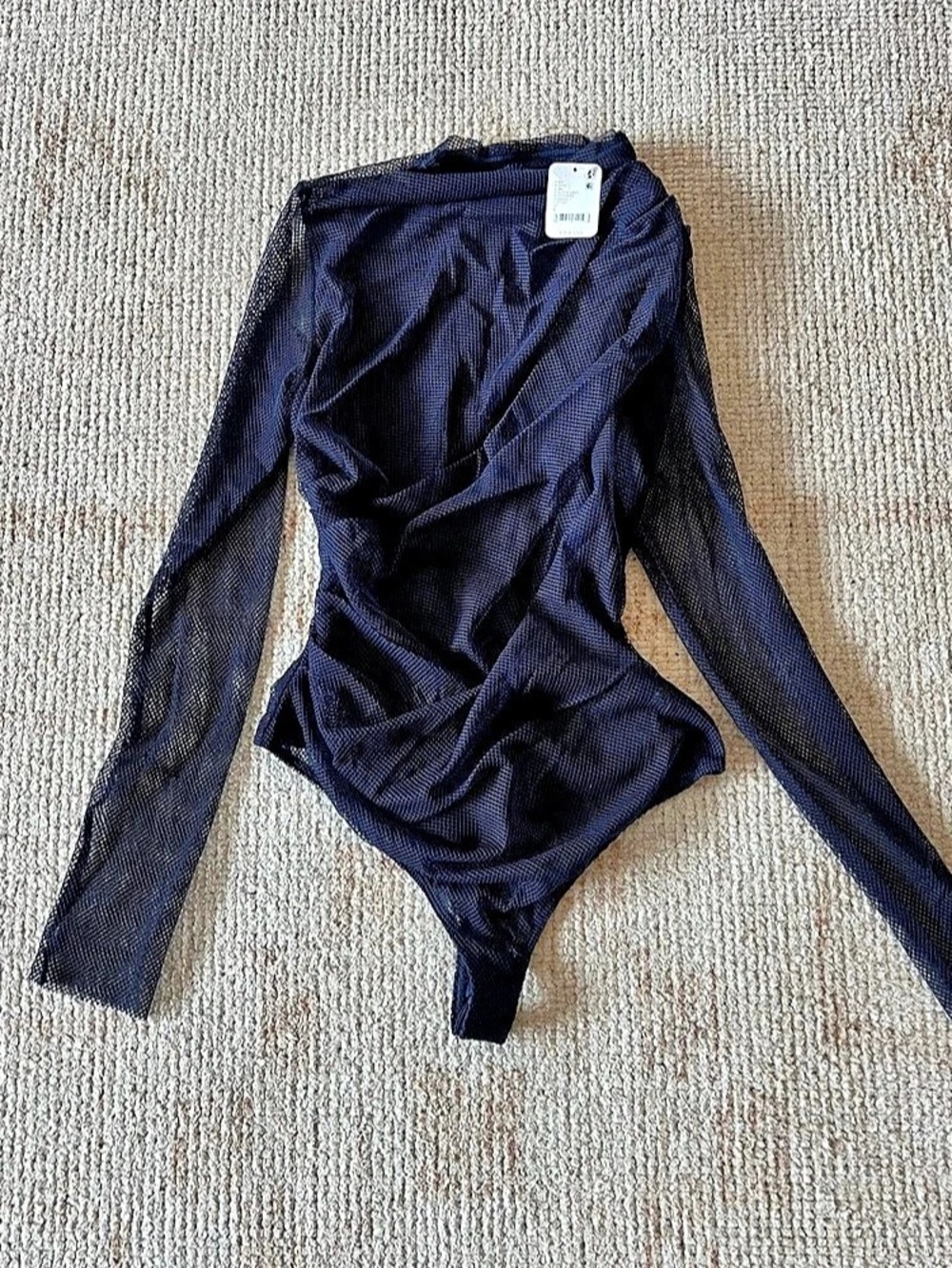 Free People On My Way Bodysuit Navy Blue Size Large